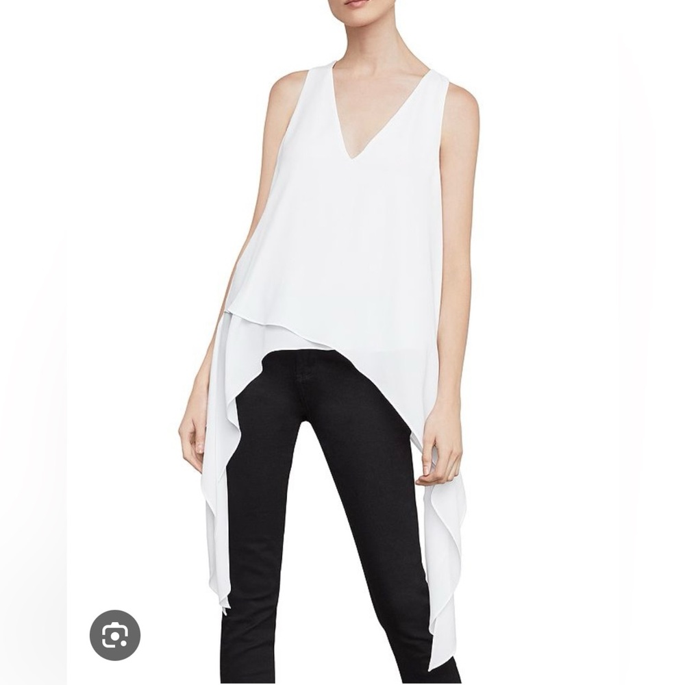 BCBGMaxAzria hankerchief hem blouse